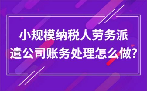小規(guī)模納稅人勞務(wù)派遣與職業(yè)中介活動(dòng)的賬務(wù)處理指南